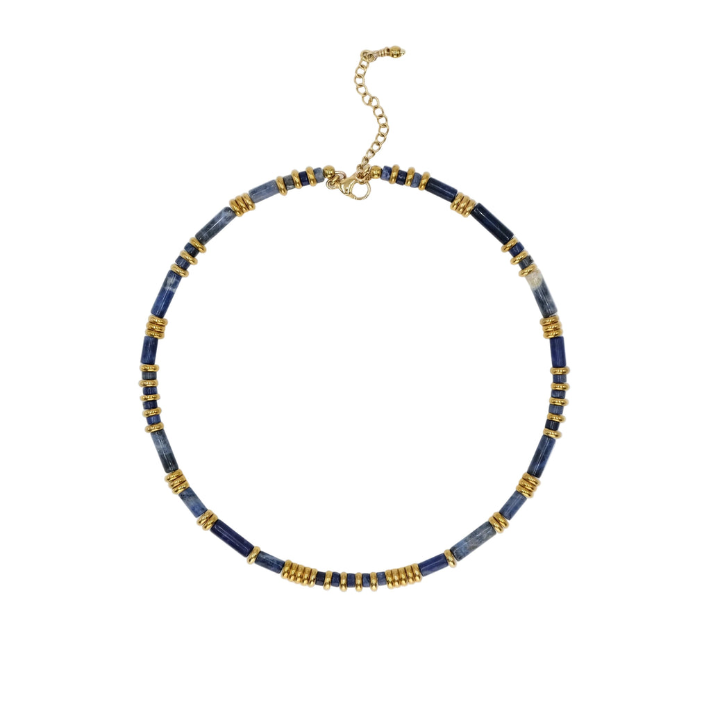 Collier Yara Shiny Sigal, sodalite bleue