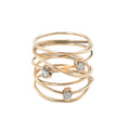 Bague spirale or pépites