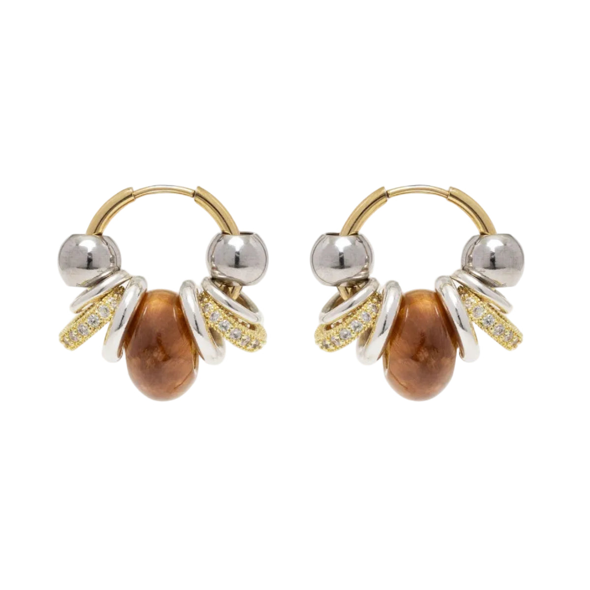 Boucles d'Oreilles HOOPS CAMEL