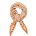 Bandana en cashmere organic- Beige clair & orange brûlé