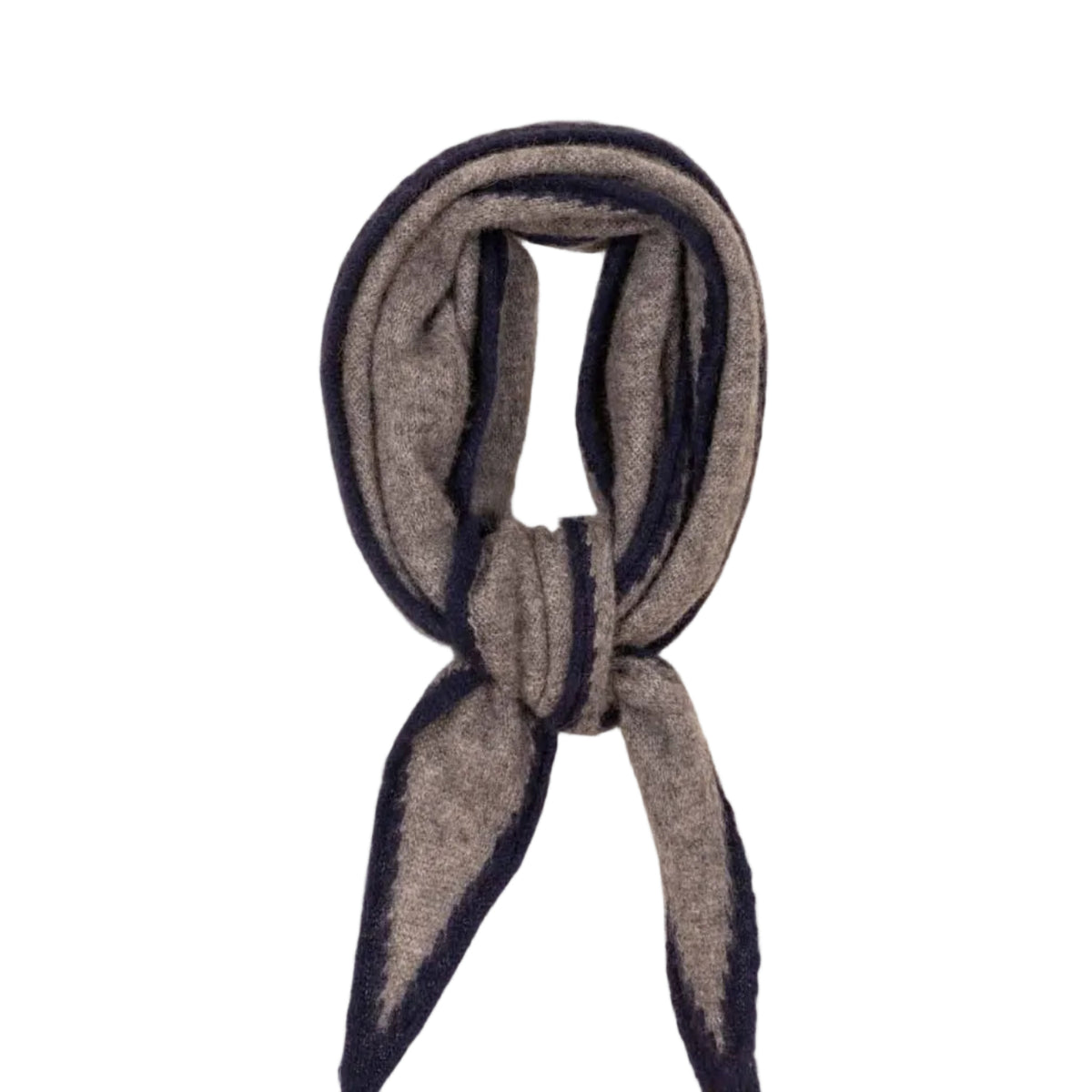 Bandana en cashmere organic - Gris & Marine