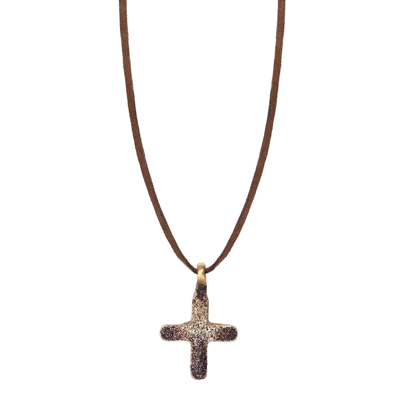 SAUTOIR CROIX SUEDINE